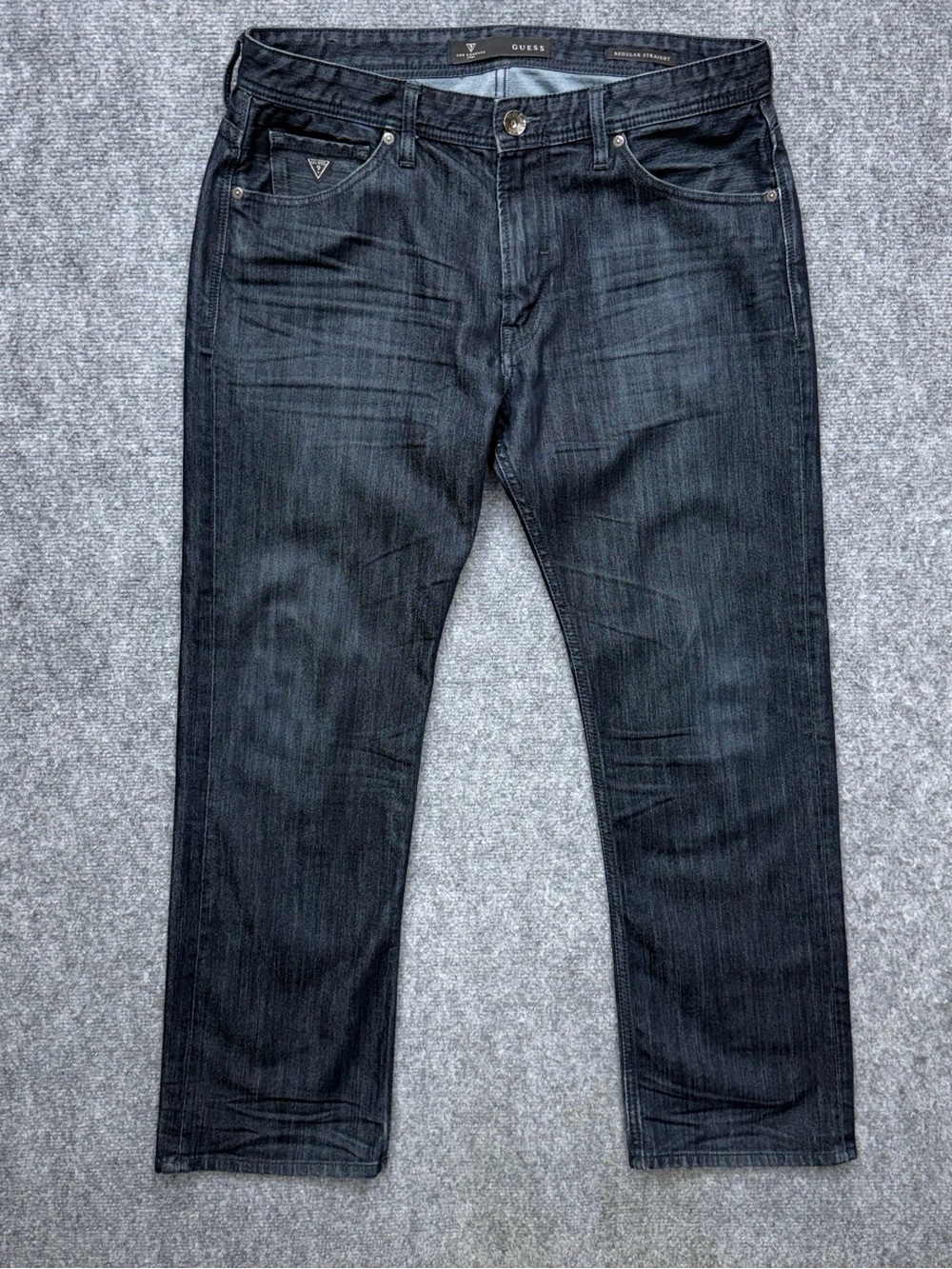 Guess Regular Straight Leg Jeans Men's size 34 34x30 Dark Wash
